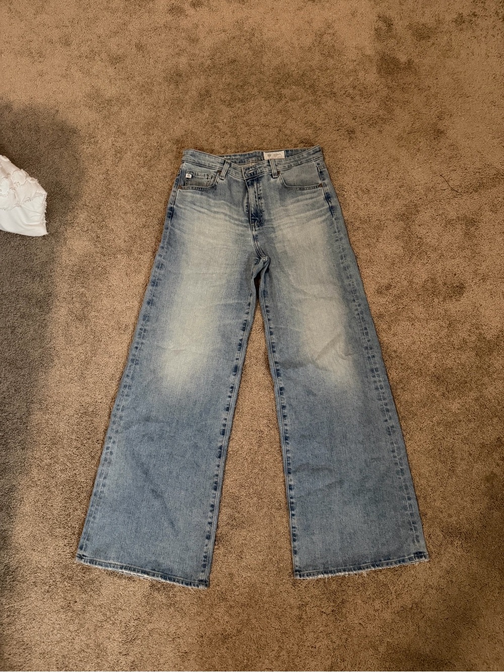 Ag Adriano Goldschmied Light Blue Wide Leg Jeans